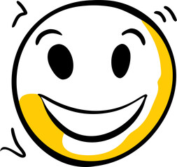 Fototapeta premium smiley emoji, icon doodle fill