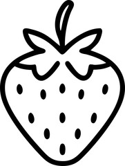 Obraz premium strawberry, icon outline