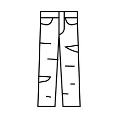 denim pants for men line icon vector. denim pants for men sign. isolated contour symbol black illustration
