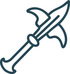 Fototapeta premium divine weapon, icon outline