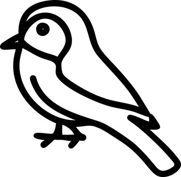 recommend clip art: black-capped chickadee, icon outline