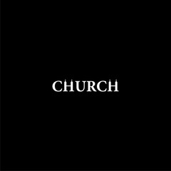 Church word icon isolated on dark background