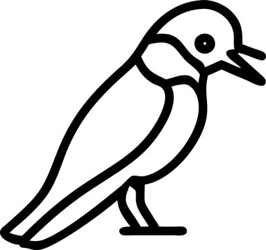 recommend clip art: belted kingfisher, icon outline