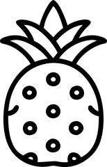 Obraz premium a simple easy pineapple 2-3 year-olds without any details coloring page, icon outline