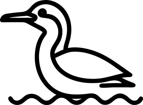 recommend clip art: common loon, icon outline