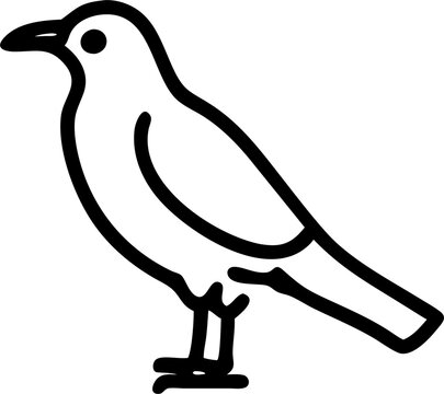 recommend clip art: common cuckoo, icon outline