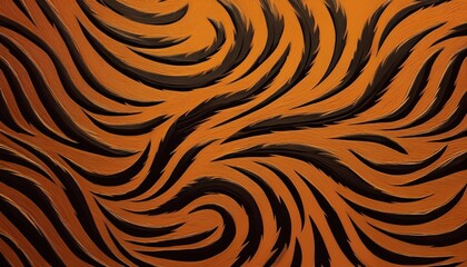 Fototapeta premium 動物の皮膚模様を特徴とするシームレスなフラットデザインのパターン／虎