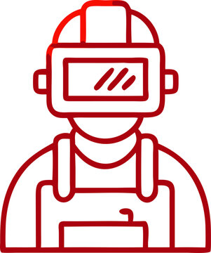 recommend clip art: mechanic welder, icon outline gradient