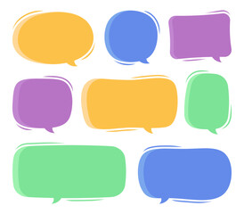 Colorful speech bubble set illustration