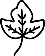 Obraz premium autumn leaf, icon outline
