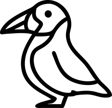 recommend clip art: atlantic puffin, icon outline