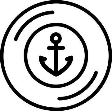 recommend clip art: anchor on a vinyl disc, icon outline
