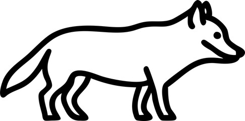 Fototapeta premium wolf, icon outline