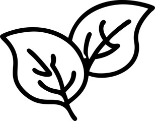 Obraz premium icon is leaves, icon outline