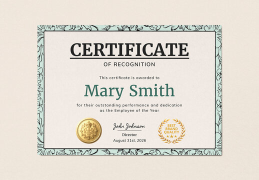Certificate Template CMYK