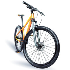 Fototapeta premium Vector Bicycle For Banner. Yellow Bicycle. Mountain Bike