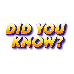 3D Did you know? text