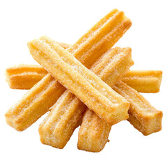 Isolated Fried Churros Stacked in a Delicious Arrangement.
