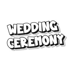 3D Wedding ceremony text poster