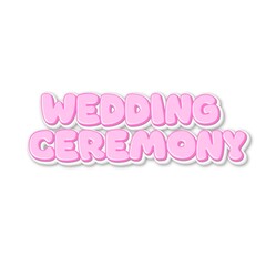 3D Wedding ceremony text poster