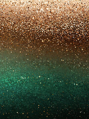 Fototapeta premium Bronze and emerald green glitter gradient background wallpaper