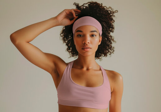 Apparel Women Sportswear Mockup With Generative AI