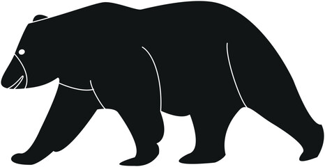 Silhouette bear vector