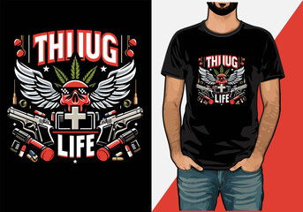  Retro gangster mafia logo and vector t-shirt design