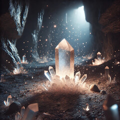 Crystal in cave