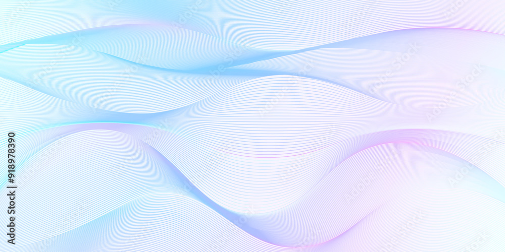 Poster gradient lines wave soft color abstract background