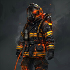 Fototapeta premium A fire fighter suit