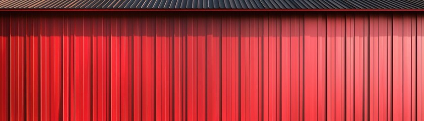 Red Corrugated Metal Wall