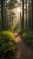 Obraz premium morning in the forest