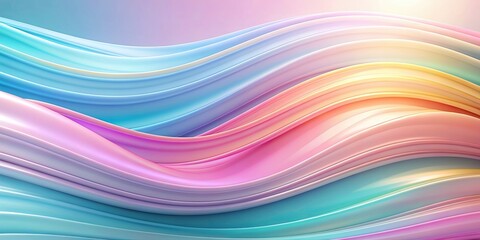 Fototapeta premium Abstract pastel colorful wave background with soft flowing lines and gradients, abstract, pastel, colorful, wave, background