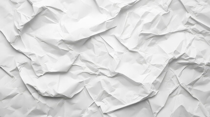 Fototapeta premium an image of a white crumpled and creased paper poster texture background, 