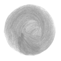 Grauer Wasserfarbe Kreis gemalt mit einem Pinsel