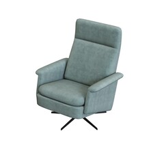 armchair isolated on white background, comfortable furniture for home interior, 3D illustration, cg render