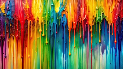 Vibrant acrylic paint drips creating an abstract and colorful masterpiece, abstract, acrylic, art, vibrant, colorful