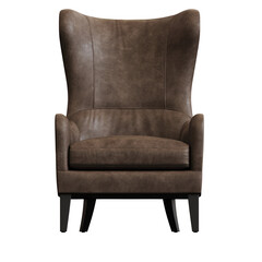 armchair isolate on a transparent background, comfortable furniture for home interior, 3D illustration, cg render
