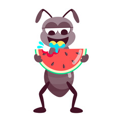 ant, insect, drumstick, chicken, creature, specie, comic, mascot, cartoon, character, flat, vector, sticker, 

