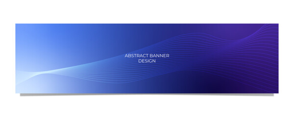 Fototapeta premium BANNER 13, ABSTRACT GRADIENT AND WAVE OF WIREFRAME DESIGN