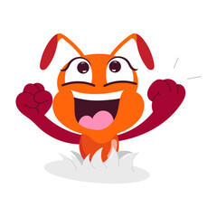 ant, insect, formicidae, creature, specie, comic, mascot, cartoon, character, flat, vector, sticker, 

