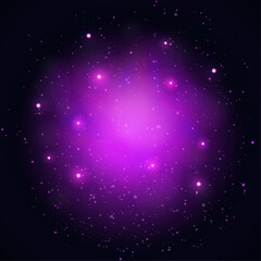 Sparkly explosion particles effect with transparent background