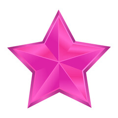 Realistic star isolated illustration on the white background