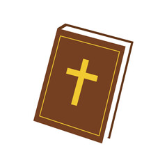 Obraz premium Bible book icon illustration Christian church book