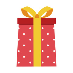 Gift boxes with bow knot. Surprise boxes. Celebrate birthday or Christmas on white