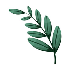 Hand drawn colorful leaves illustration isolated on white
