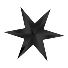 Six end star illustration Minimalistic star icon illustration isolated