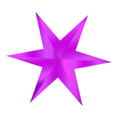 Six end star illustration Minimalistic star icon isolated illustration on a white