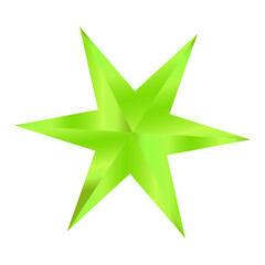 Obraz premium Six end star illustration Minimalistic star icon isolated illustration on the white